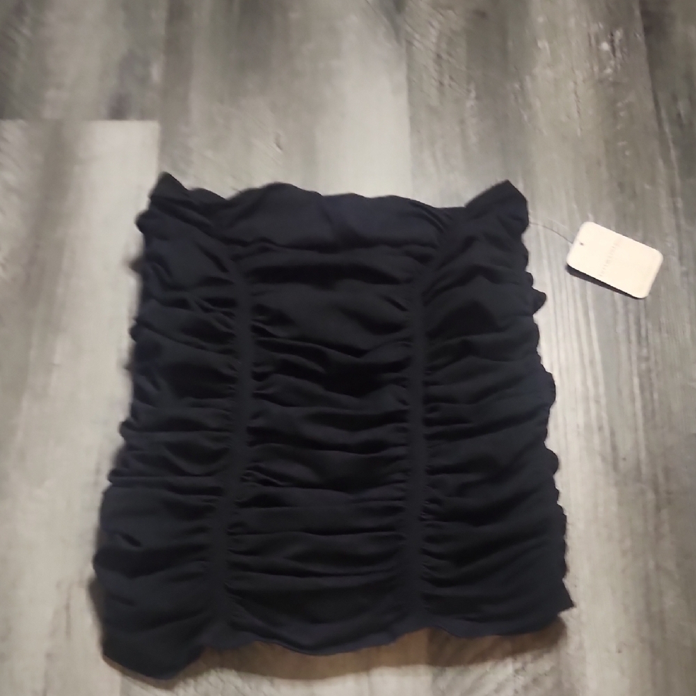 Free People Intimately Black Runched Tub Top Size XS/S
